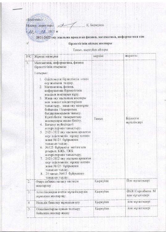 Жоспарлар