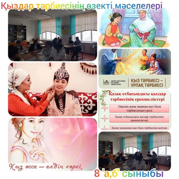 “Қыздар тәрбиесінің өзекті мәселелері “тақырыбында тәрбие сағаттары өткізілді.