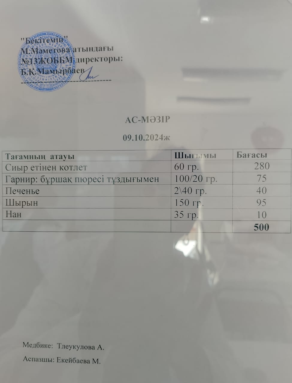 Ас мәзірі